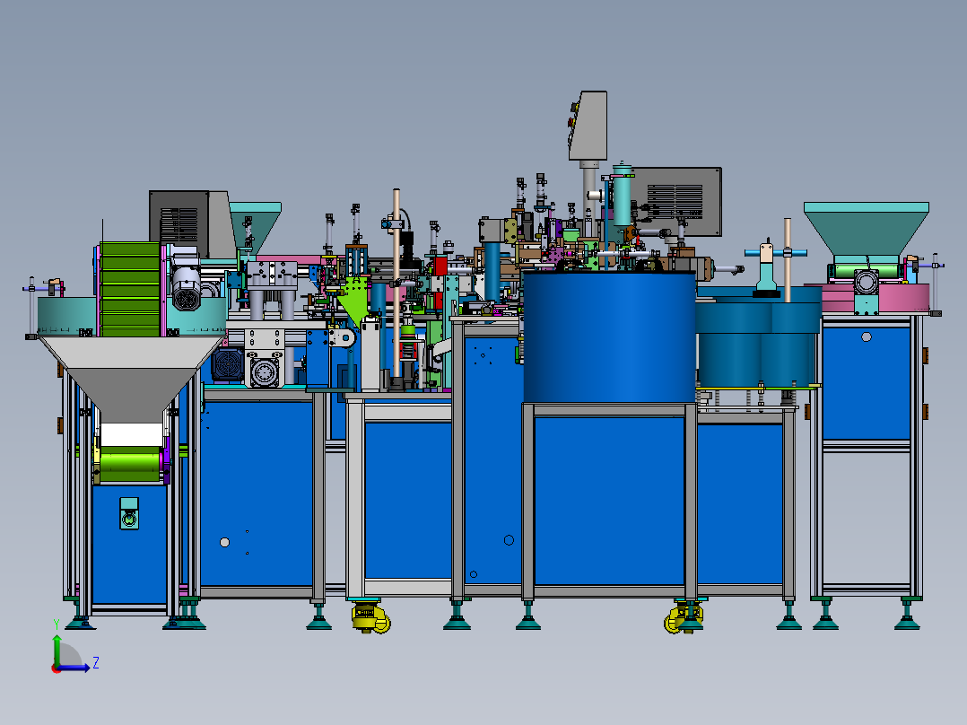 水洒中节全自动装配设备sw18可编辑左视图