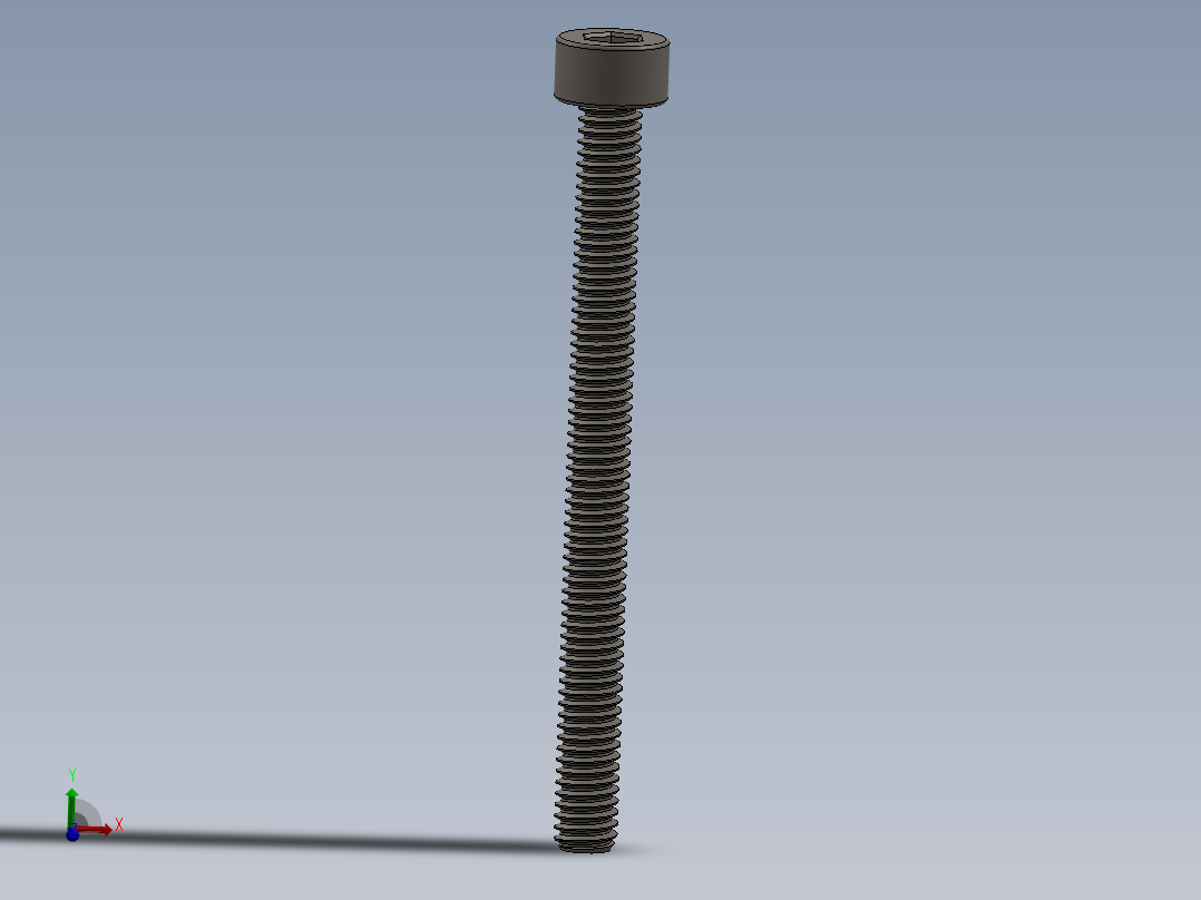Screw_DIN_912_M2.5x30F_A2.SLDPRT公制内六角螺钉主视图