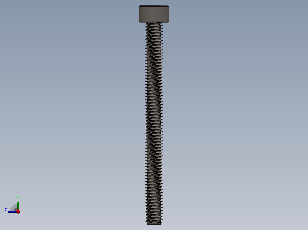 Screw_DIN_912_M2.5x30F_A2.SLDPRT公制内六角螺钉右视图