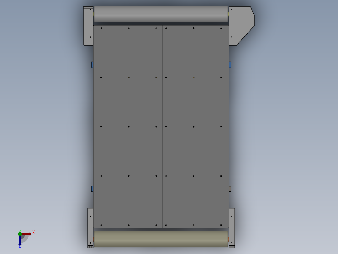 拉丝机 输送台俯视图