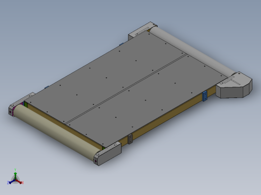拉丝机 输送台正等轴测缩略图