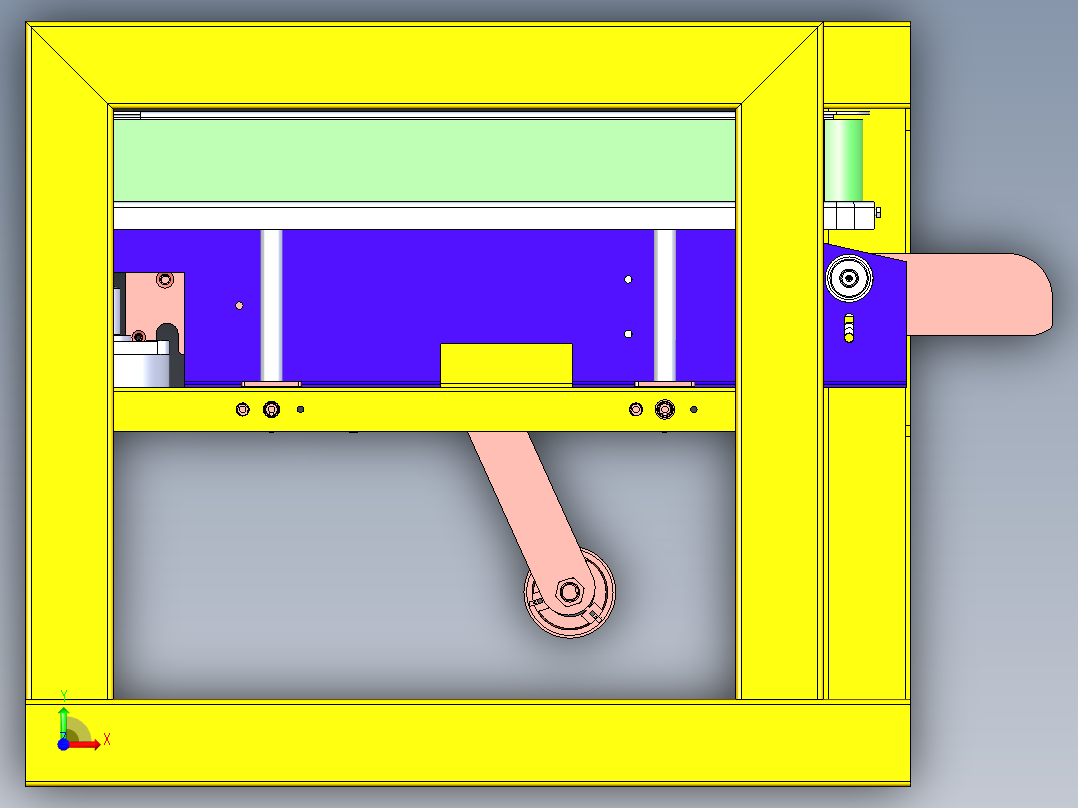 开箱机送料结构图前视图