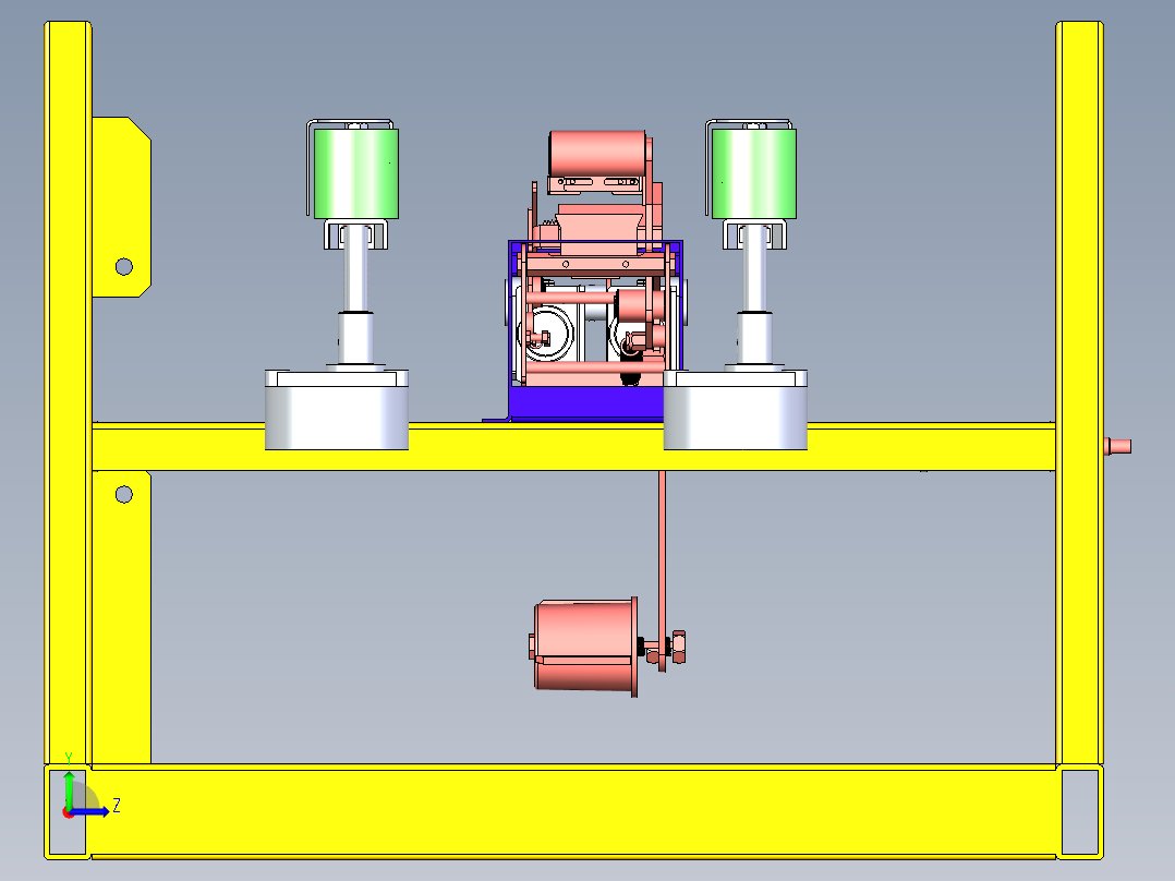 开箱机送料结构图左视图