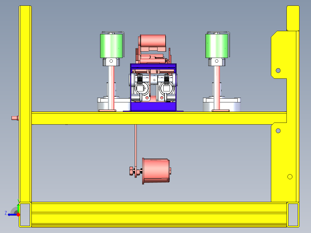 开箱机送料结构图右视图