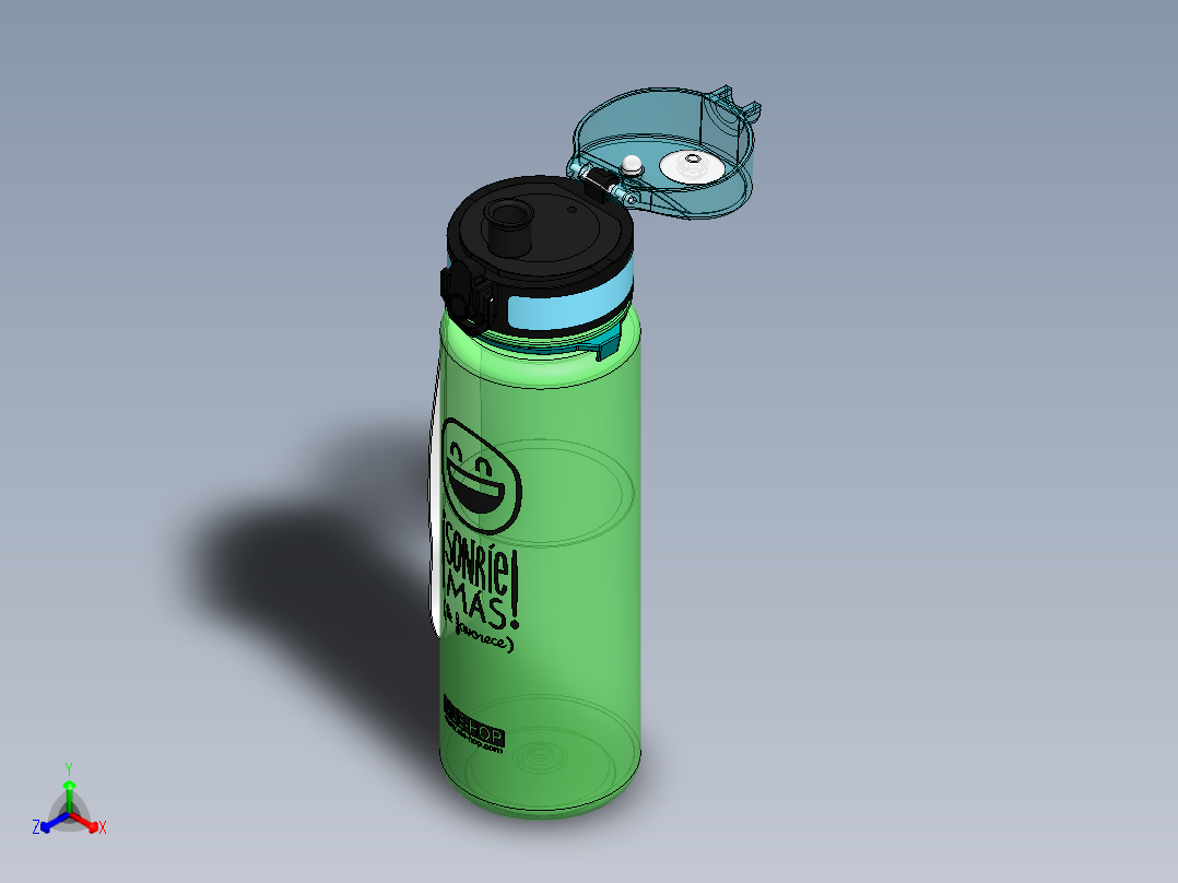 瓶子、罐子、桶(4)正等轴测图