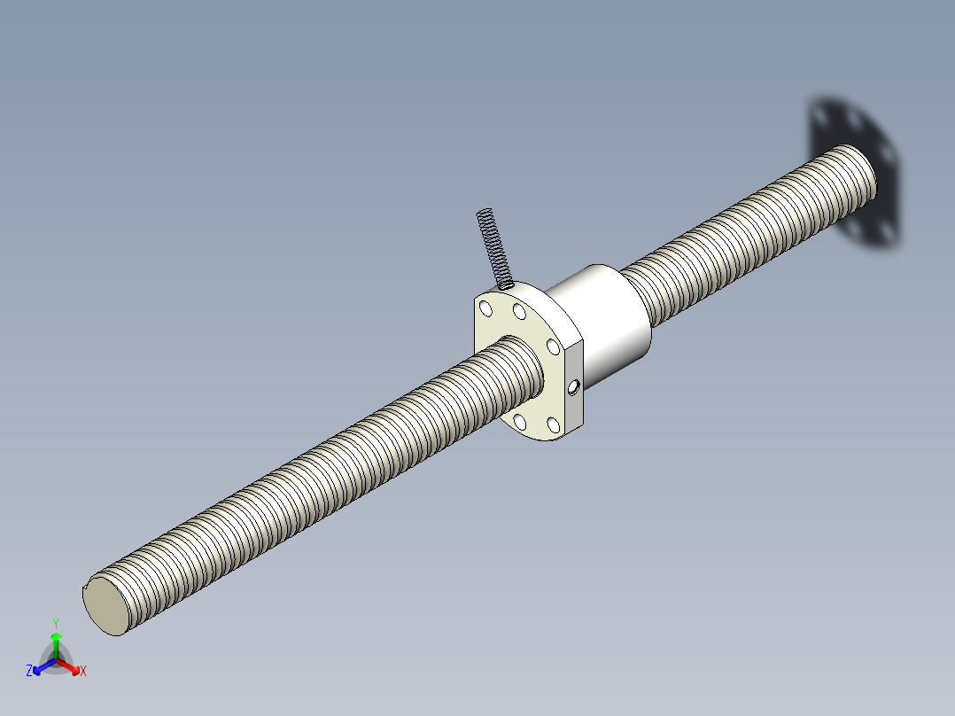SFU滚珠丝杆正等轴测图