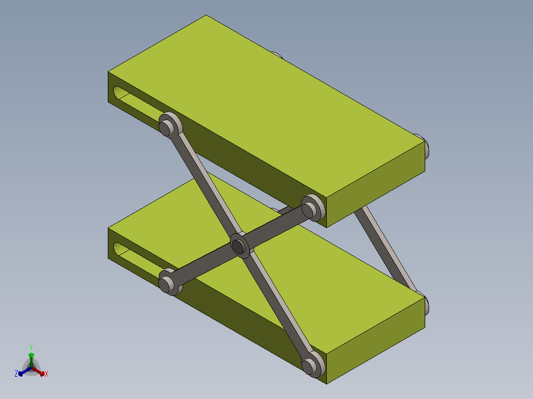 剪式升降台 (2)正等轴测图