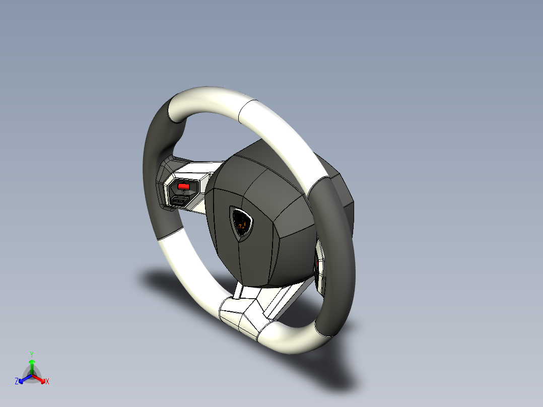 A2004947-兰博基尼Aventador方向盘正等轴测图