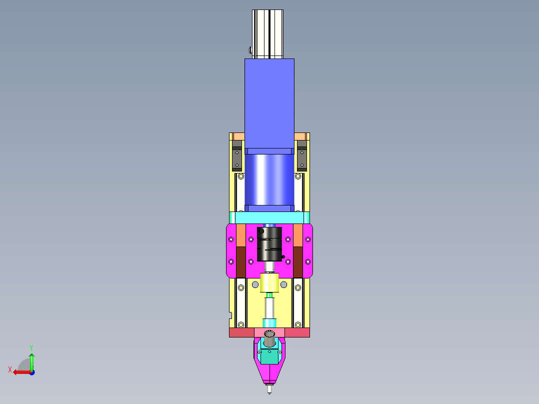 一款伺服电机驱动的电批后视图