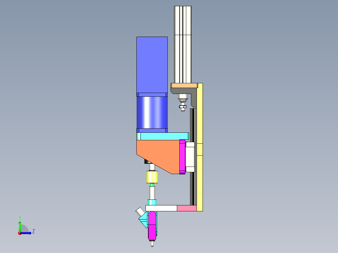 一款伺服电机驱动的电批左视图