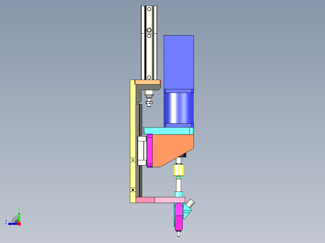 一款伺服电机驱动的电批右视图