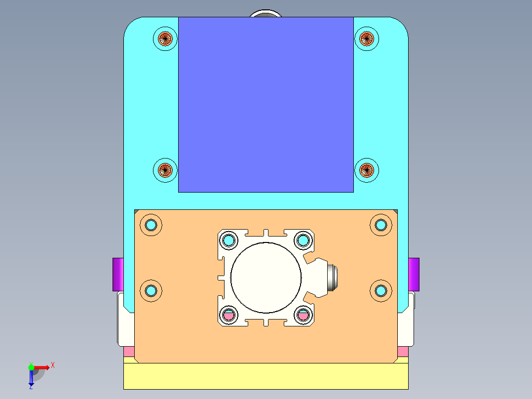 一款伺服电机驱动的电批俯视图