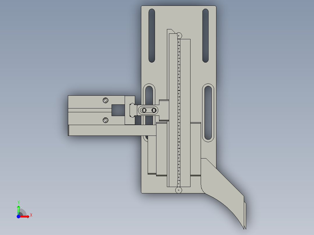 电容剪脚折弯滑道总成05-2前视图