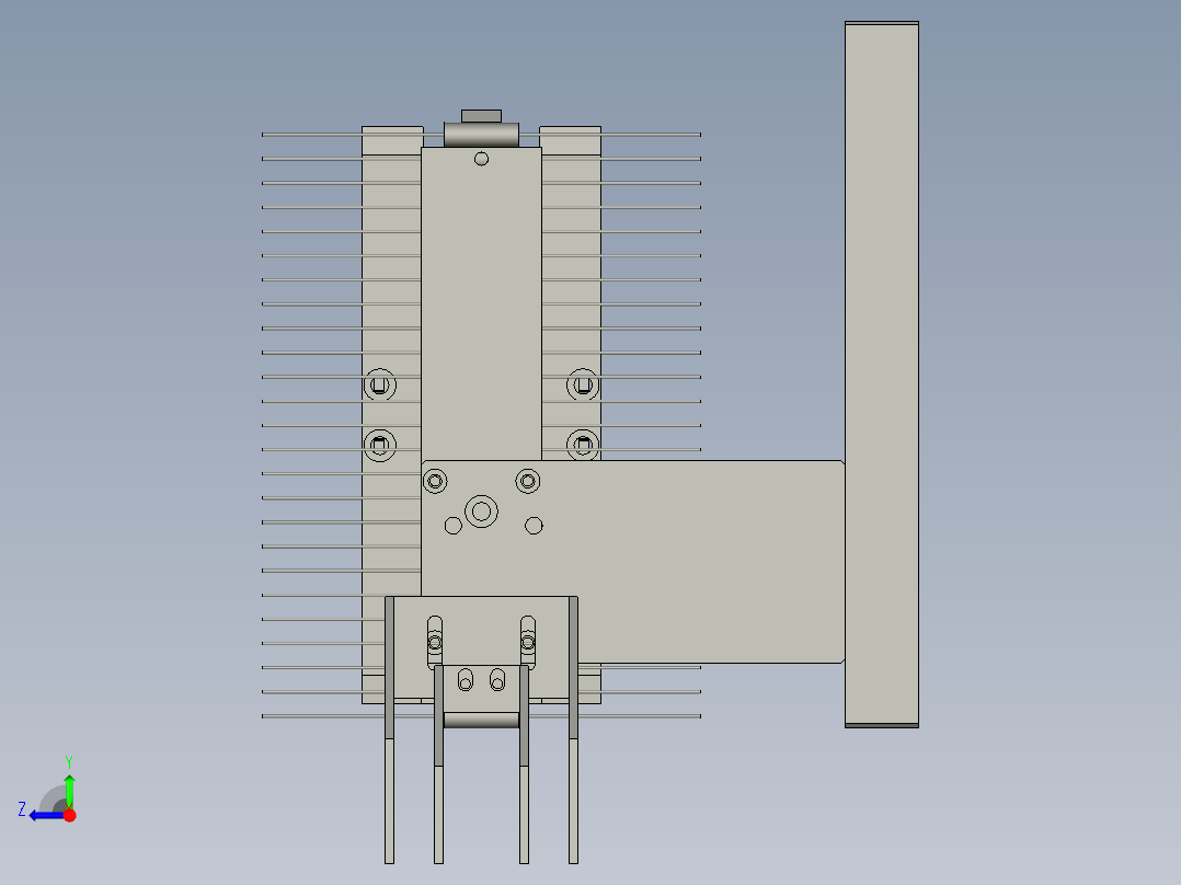 电容剪脚折弯滑道总成05-2右视图