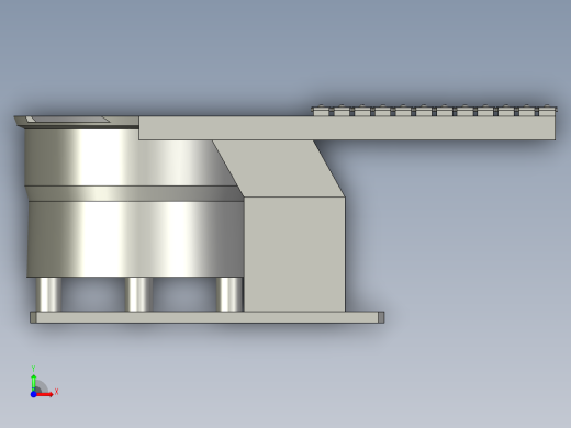 上支撑架震动盘装配体前视缩略图