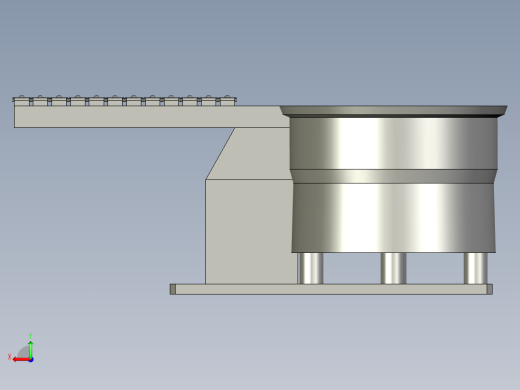 上支撑架震动盘装配体后视缩略图