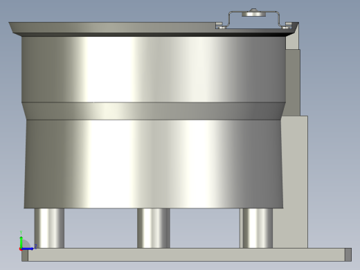 上支撑架震动盘装配体左视缩略图