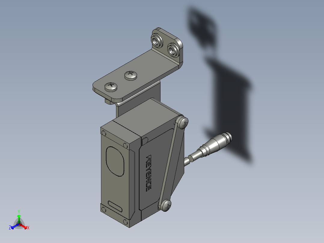 sakcS201402-5-4-0基恩士测距传感器组件正等轴测图