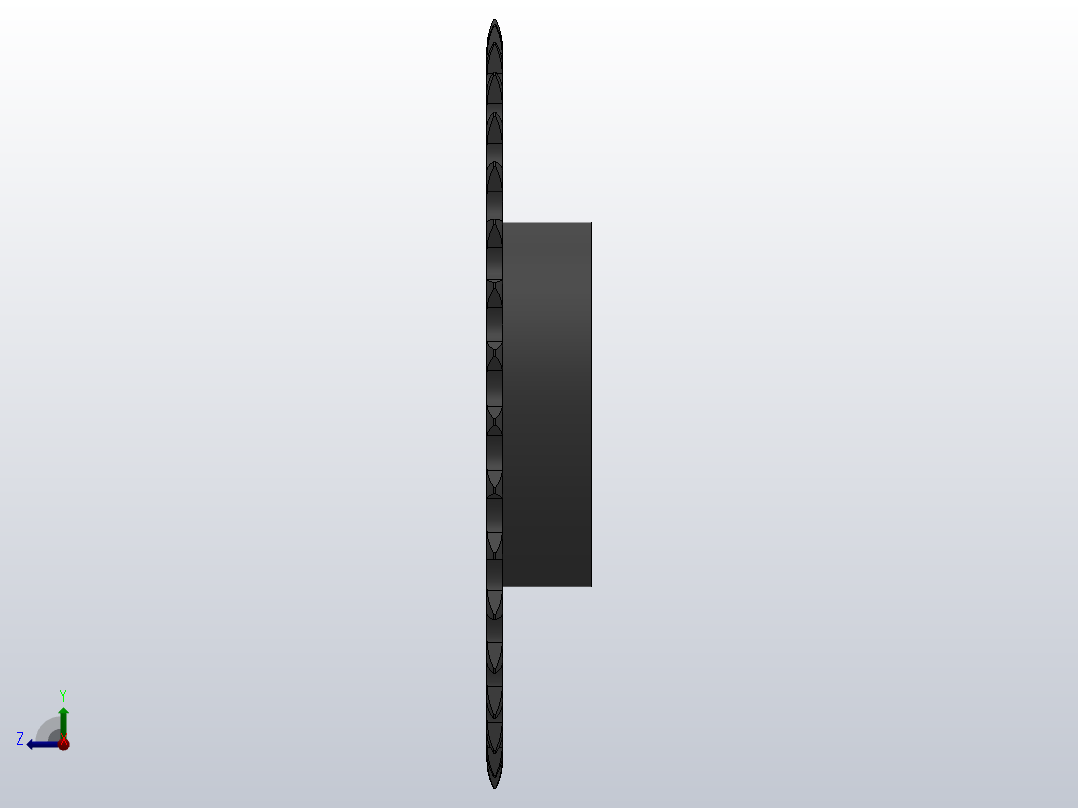 直孔链轮081型_35-081-1左视图