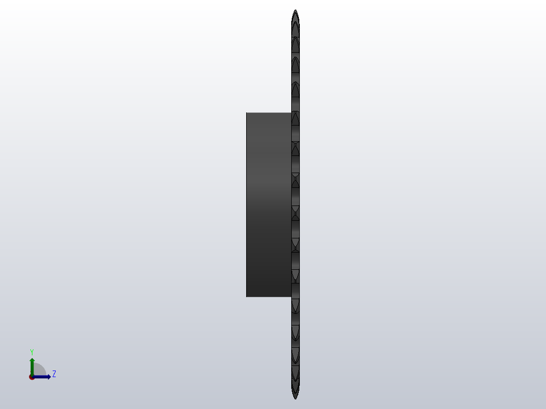 直孔链轮081型_35-081-1右视图