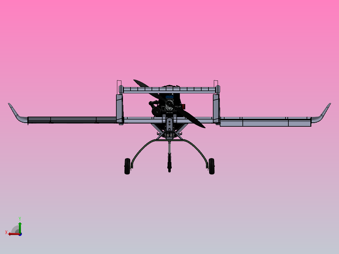 超轻型飞机概念设计后视图