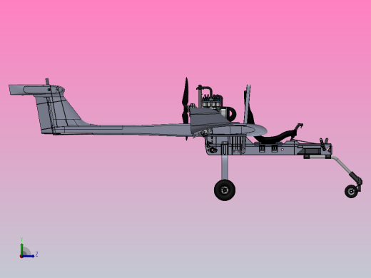 超轻型飞机概念设计左视缩略图