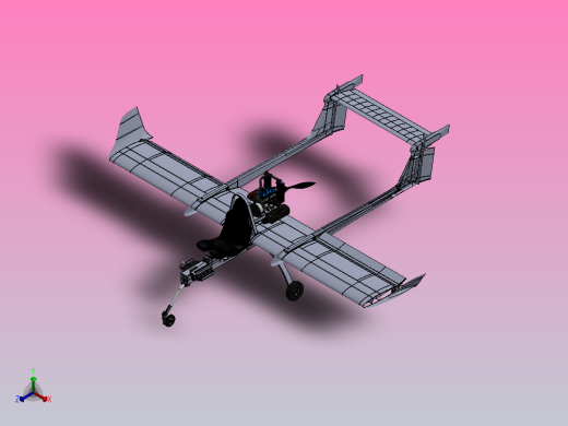 超轻型飞机概念设计正等轴测缩略图