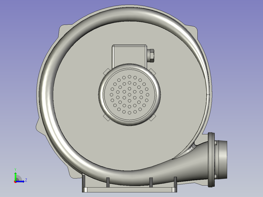 钢板自动裁切折弯成型设备设计-CX-75SA透浦式鼓风机左视图