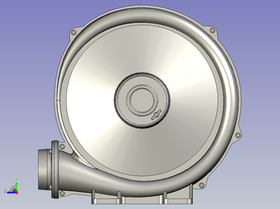 钢板自动裁切折弯成型设备设计-CX-75SA透浦式鼓风机右视图