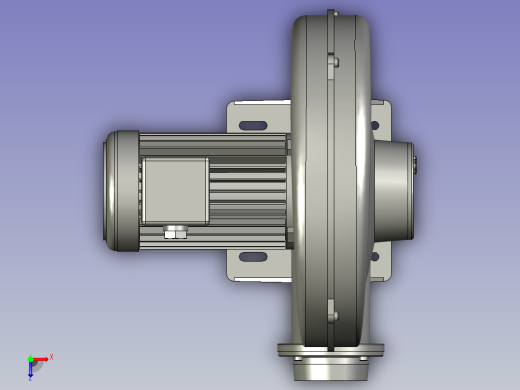 钢板自动裁切折弯成型设备设计-CX-75SA透浦式鼓风机俯视缩略图