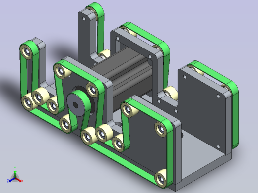 基于双出轴步进电机的双列皮带输送机