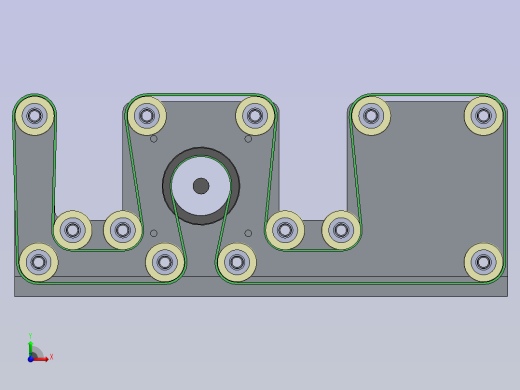 基于双出轴步进电机的双列皮带输送机前视缩略图