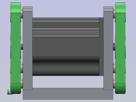 基于双出轴步进电机的双列皮带输送机左视缩略图