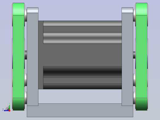 基于双出轴步进电机的双列皮带输送机右视缩略图