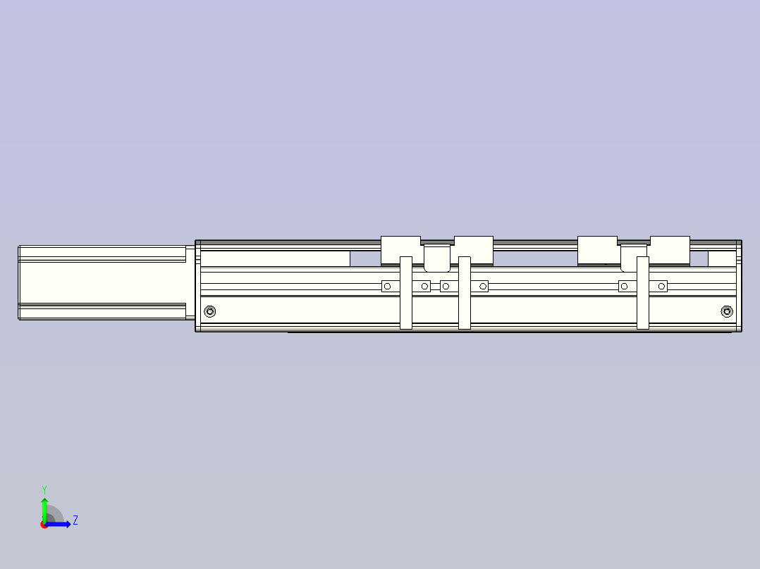 NXA5丝杆滑台，线性模组 NXA5-100-BC左视图