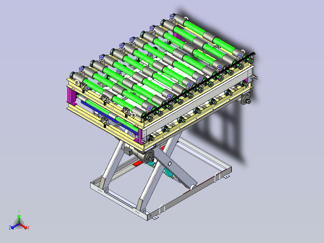 剪式升降机主视图