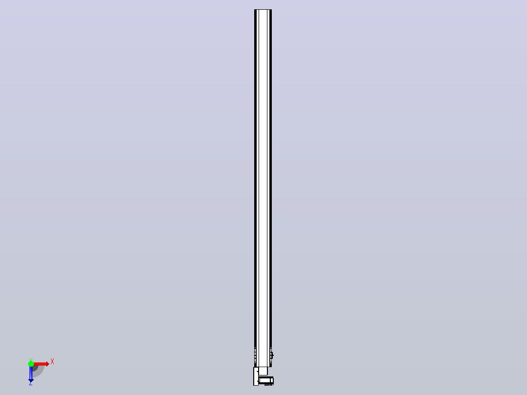 皮带直线轴半封闭可选导轨TPA-HNB-140D-120-L2650-ML-Y-P40-N3俯视图