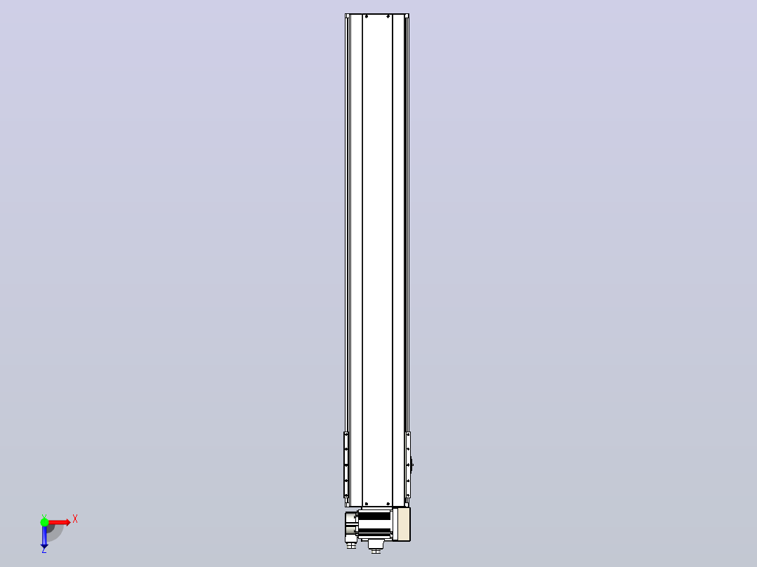 皮带直线轴半封闭可选导轨TPA-HNB-220D-176-L1300-RU-Y-P1K-N3俯视图