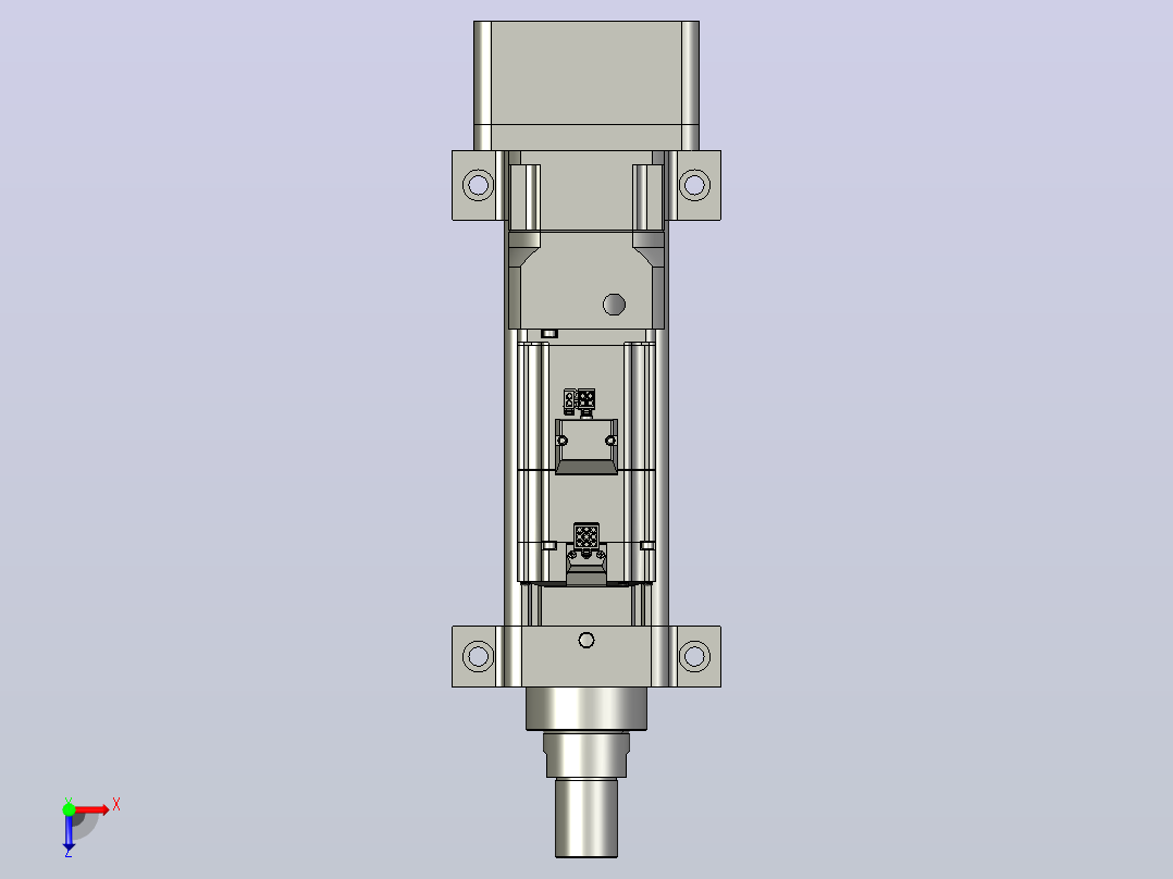 轻载电动缸TPA-ESR80-2510C-L100-MR-LB-W-P75-JX-C3俯视图