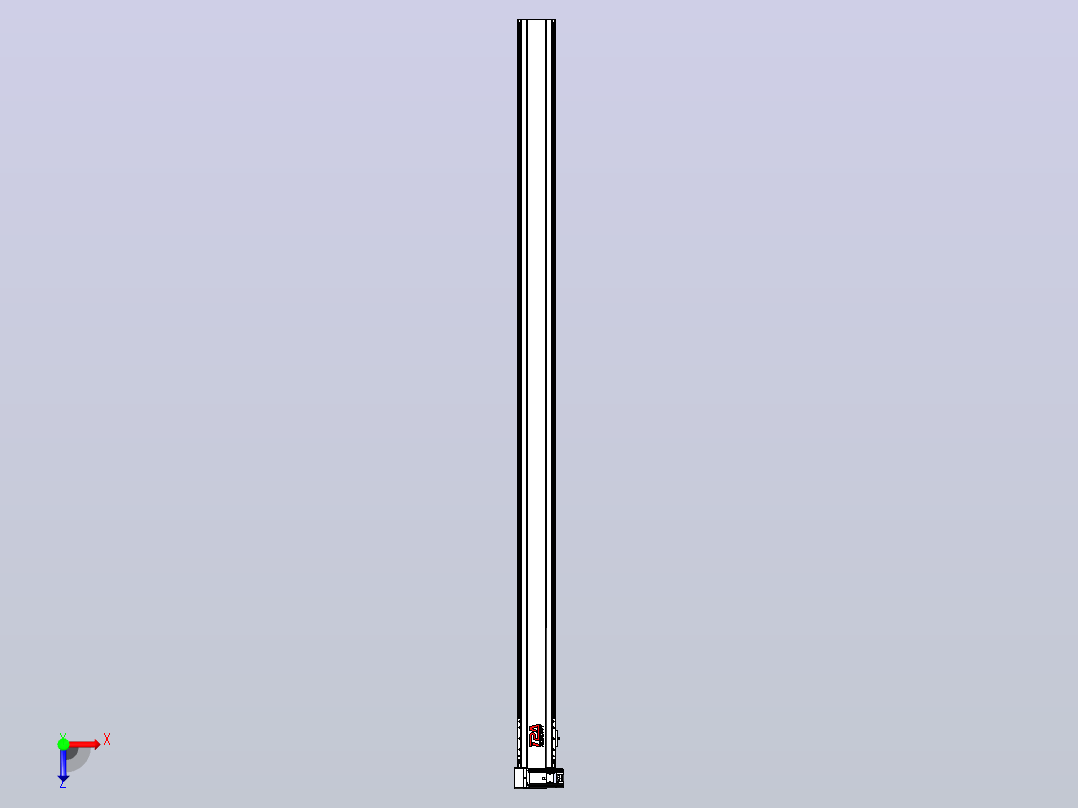皮带直线轴半封闭可选导轨TPA-HNB-120D-110-L2150-LU-Y-P40-N3俯视图