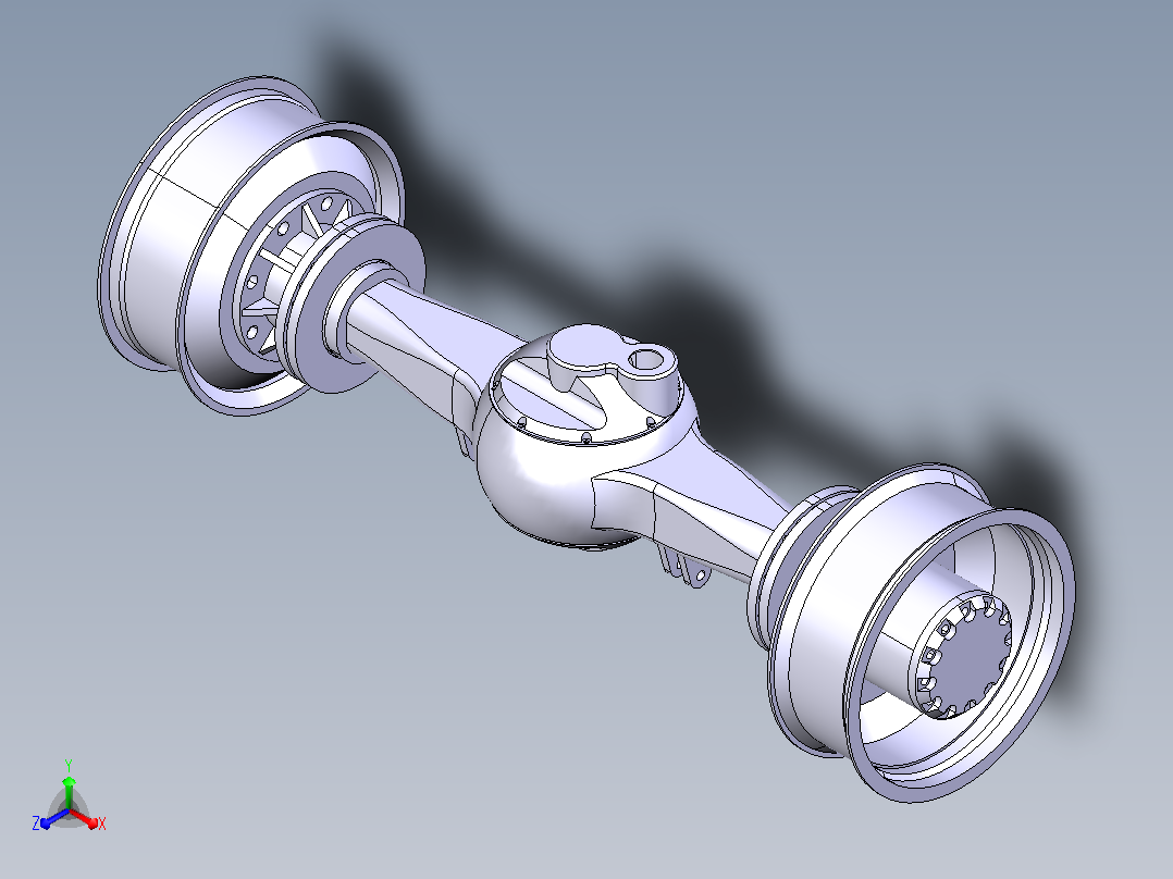 Rear Axle后桥结构主视图