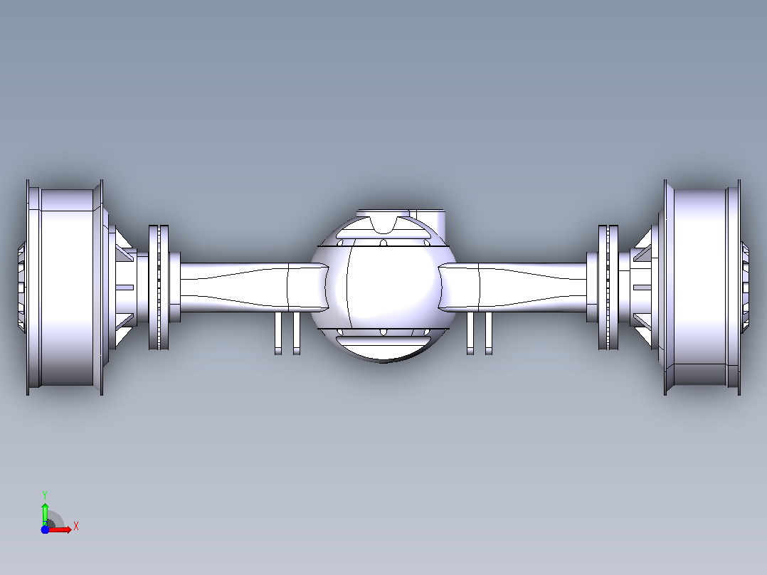 Rear Axle后桥结构前视图