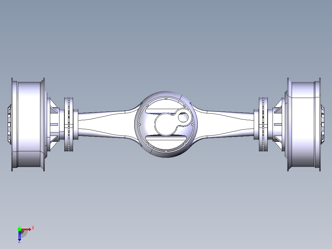 Rear Axle后桥结构俯视图