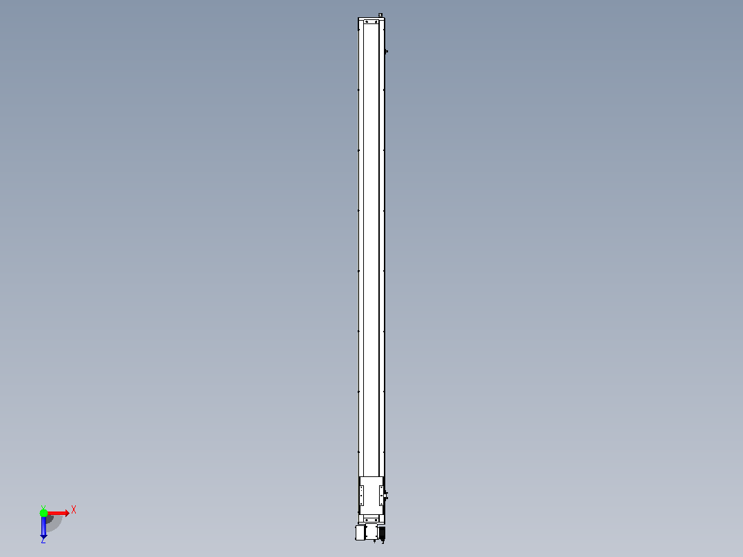 SCM14-2200-LD滚珠花健、支撑座、滚珠丝杠、交叉导轨、直线模组俯视图