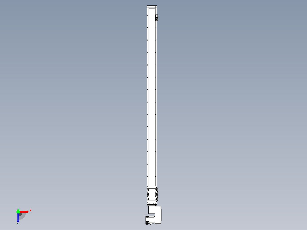 机器人皮带驱动直线轴TPA-GCB-80-P60-L1400-QR-M20-N3俯视图