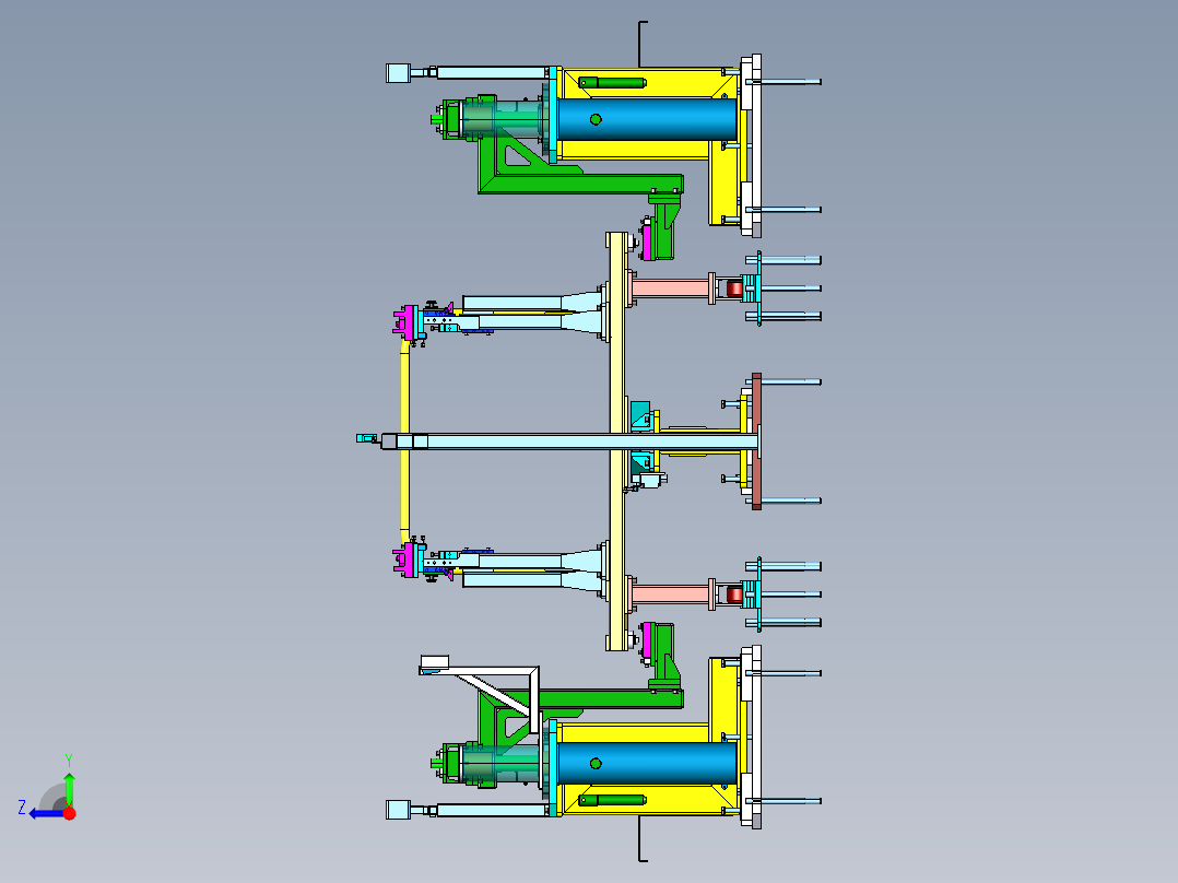 汽车生产线夹具右视图
