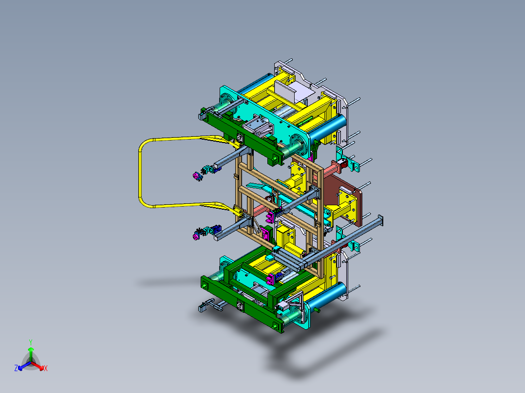 汽车生产线夹具正等轴测图