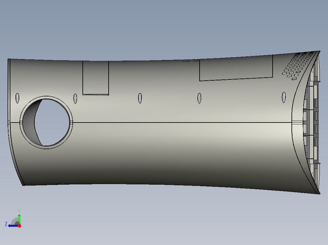 空气净化机右视图