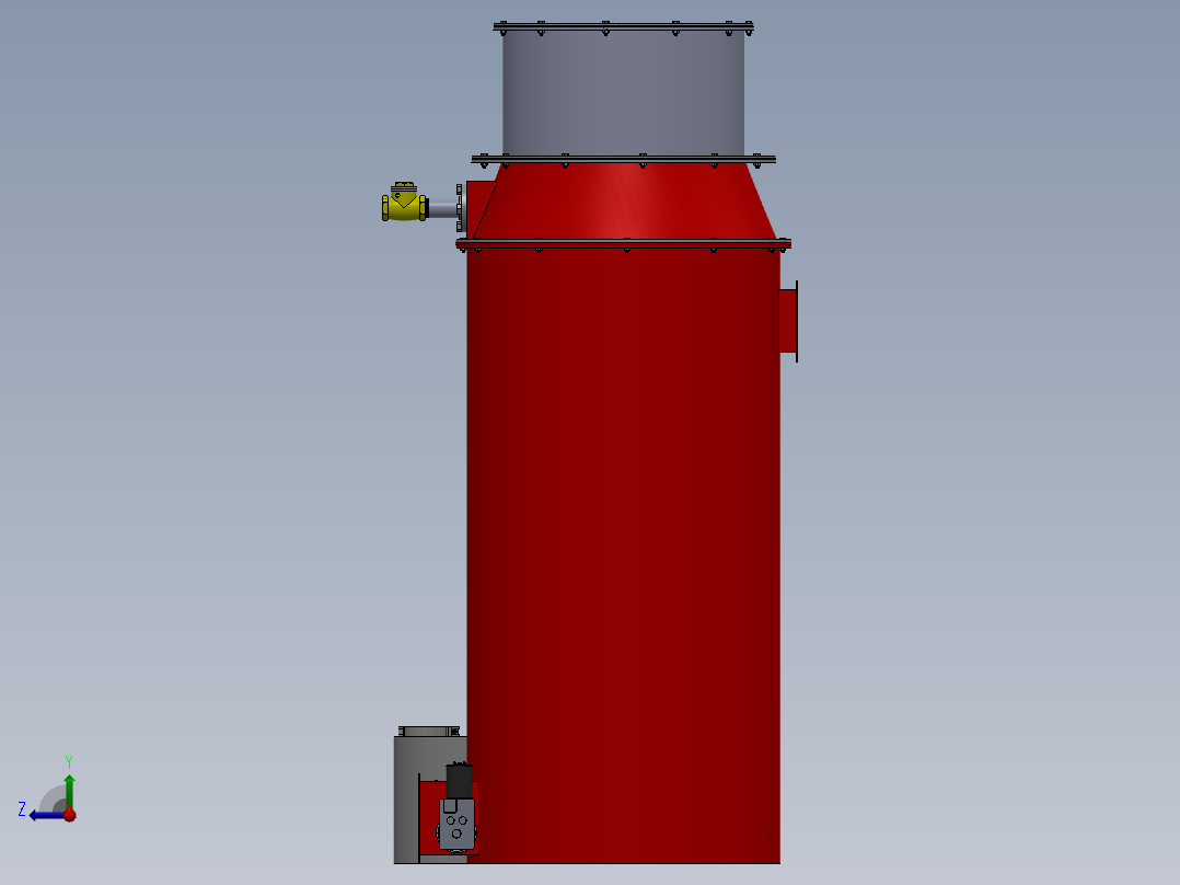 GEK气化炉sw18可编辑右视图
