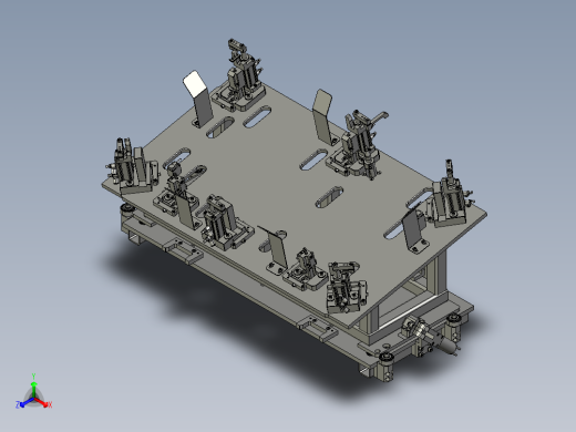 点焊夹具3D正等轴测缩略图